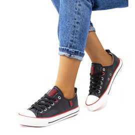 Svarta sneakers för kvinnor Big Star JJ274129