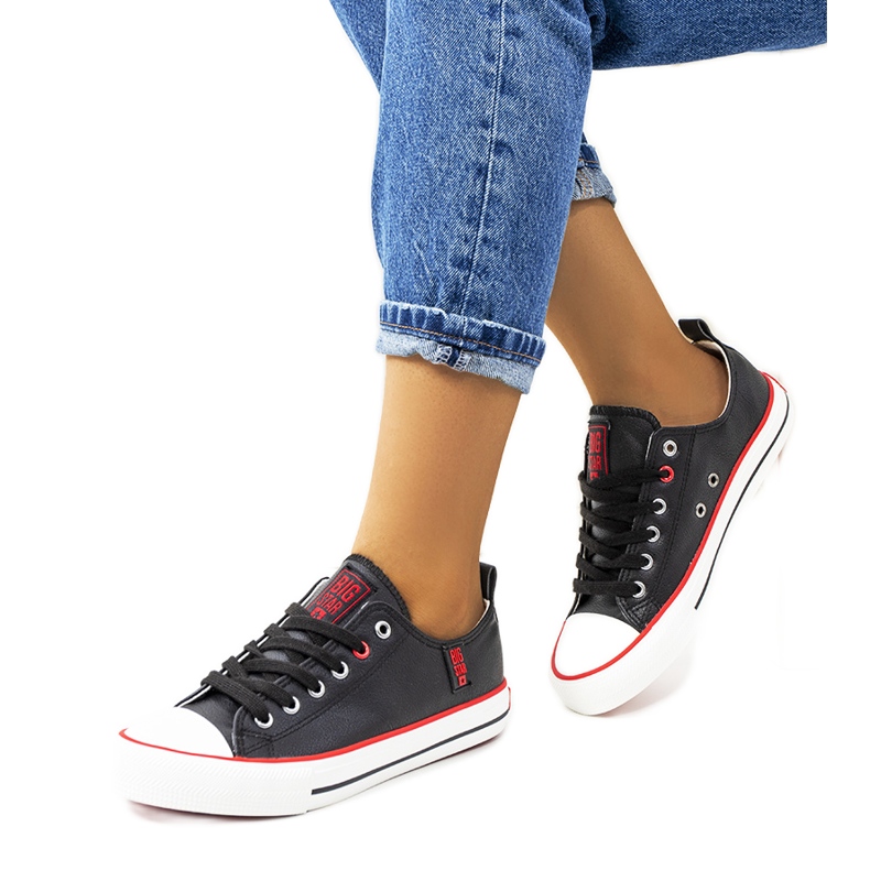 Svarta sneakers för kvinnor Big Star JJ274129
