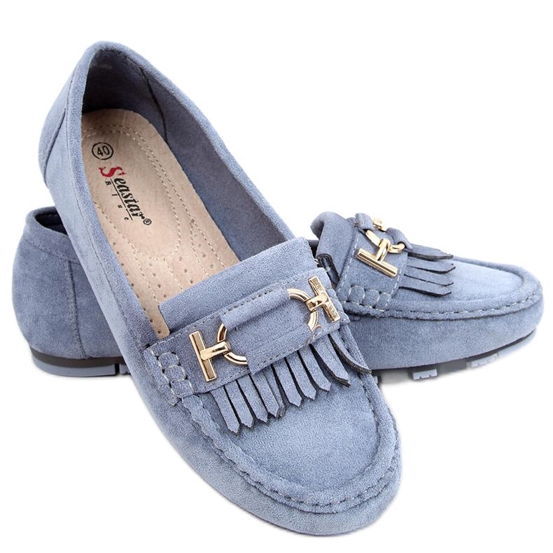 Leif Blue dam loafers blå
