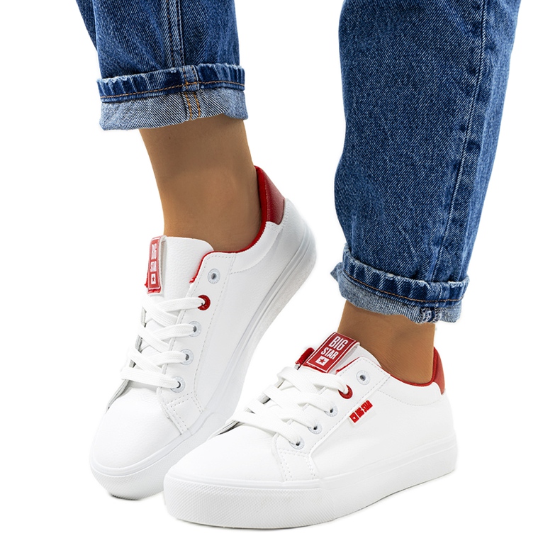 Vita sneakers för kvinnor Big Star EE274311