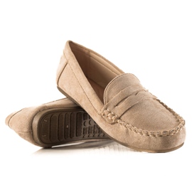 TRENDI Klassiska loafers i mocka beige