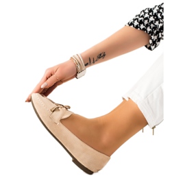 TRENDI Beige Loafers Med En Rosett