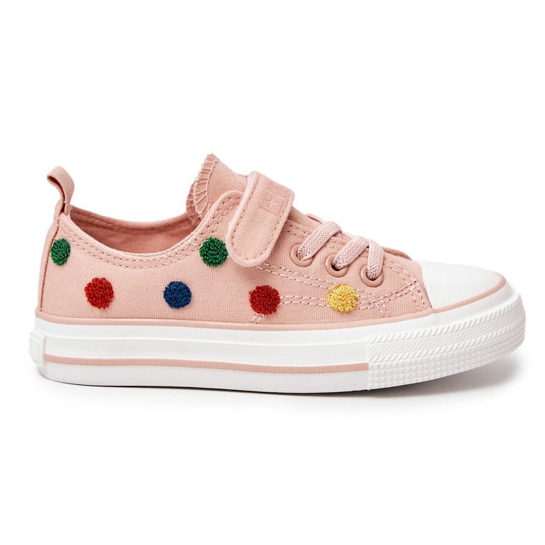 Sneakers för barn med kardborre Big Star JJ374054 Rosa