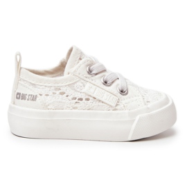 Genombrutna sneakers Big Star JJ374020 Vit