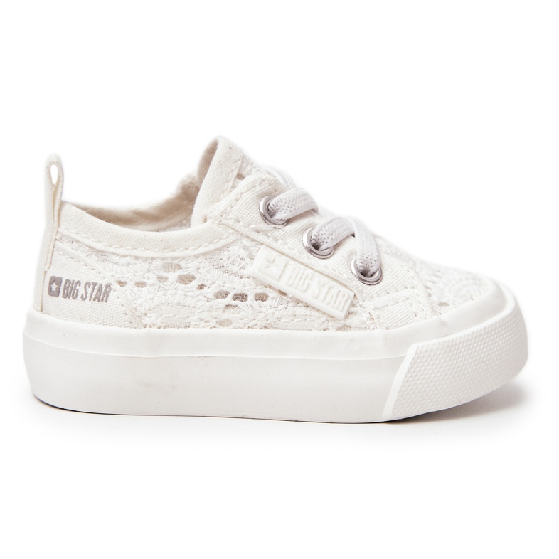 Genombrutna sneakers Big Star JJ374020 Vit