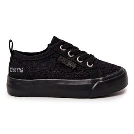Svarta genombrutna Big Star JJ374133 Sneakers