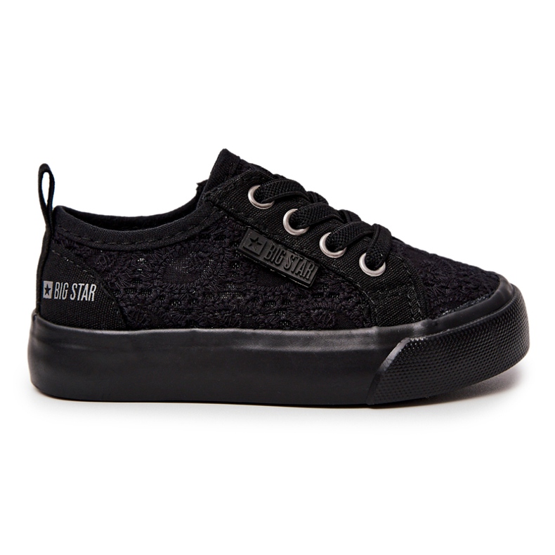 Svarta genombrutna Big Star JJ374133 Sneakers