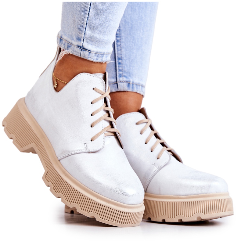 Brogues On The Massive Sule Nicole White-Silver 2701 vit silver-