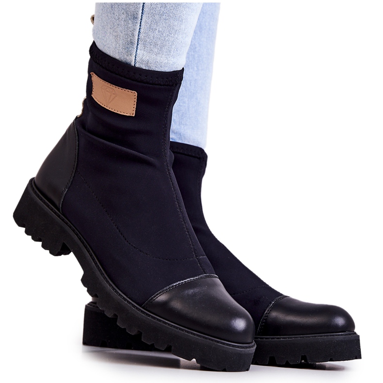 Slip-on tyg Nicole Black 2705 svart