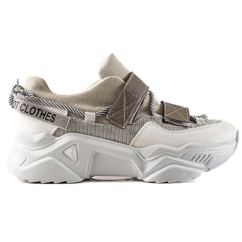 TRENDI Sneakers med kardborrmode grå