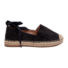 Ismanne Black Mocka Espadrilles bundna svart