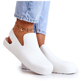 FS1 Fashionabla vita Meriko gummiträskor