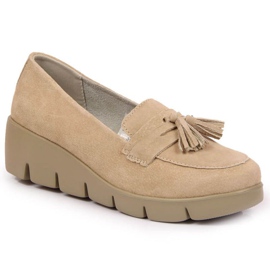 Läderskor Filippo W PAW274B beige