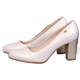 Pumps på stolpen Sergio Leone W SK193B beige pärla