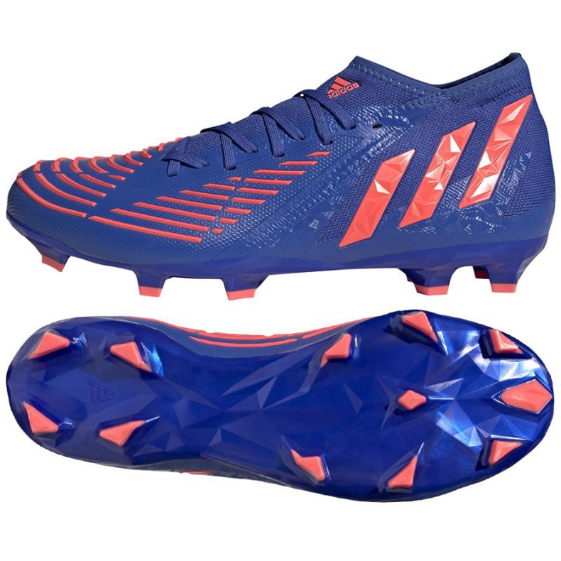 Adidas Predator Edge.2 Fg M GW2270 fotbollsskor blå blått och marinblått