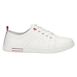 Damsneakers bundna Filippo DP3508 White vit