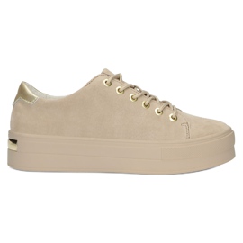 Creepers i beige läder Filippo DP3533
