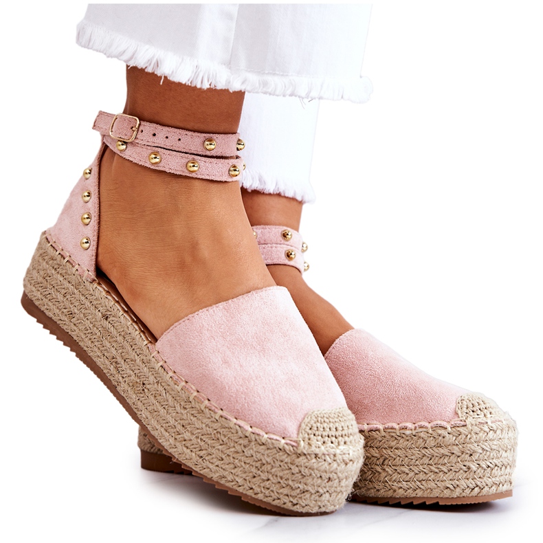 FB2 Espadrillesandaler med rosa Lillian-strålar
