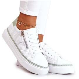 FB2 Sportskor på den vita och gröna Louisa-plattformen