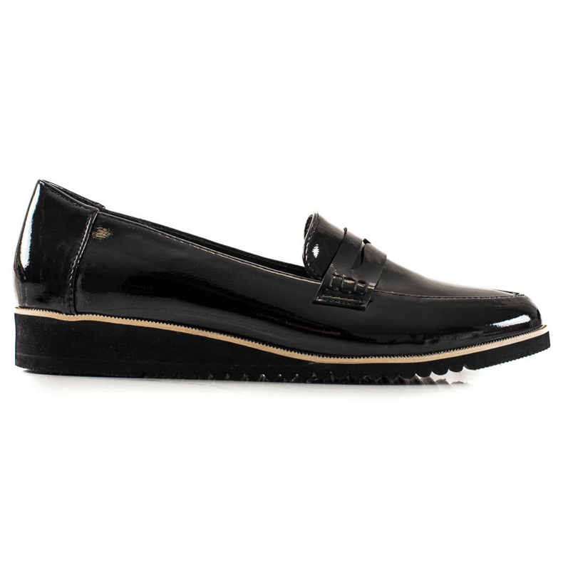 Goodin Lättlackade loafers svart