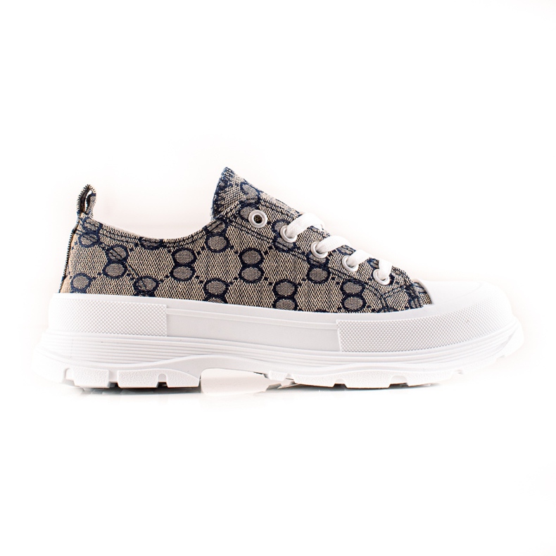 Bona Sneakers På Plattformen Med Mönster mångfärgad grå