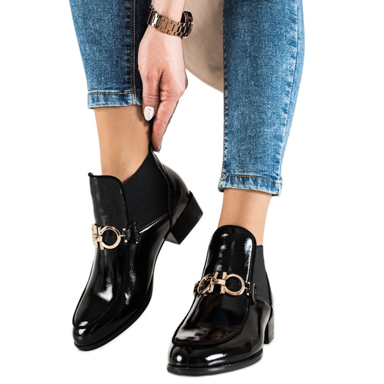 W. Potocki Eleganta Slip-on Potocki boots svart