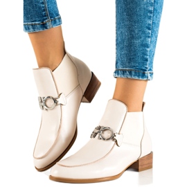 W. Potocki Eleganta Slip-on Potocki boots beige