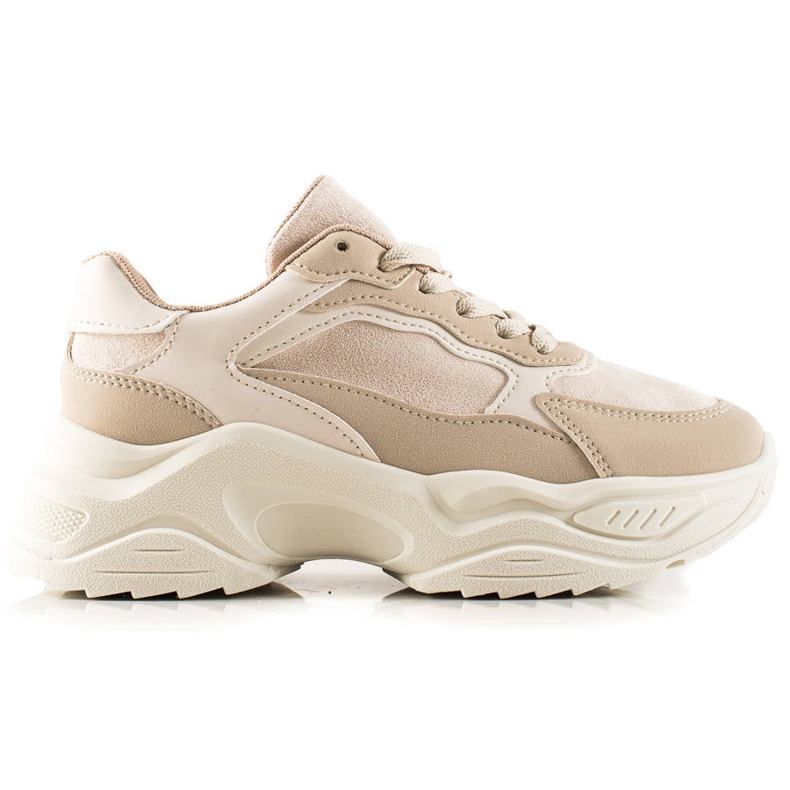 Marquiz Beige sneakers på plattformen