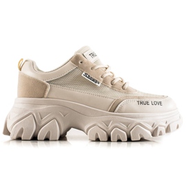 TRENDI Fashionabla True Love Sneakers beige