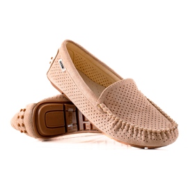 Goodin Openwork Loafers med mocka beige