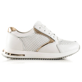 Goodin Casual läder sneakers vit