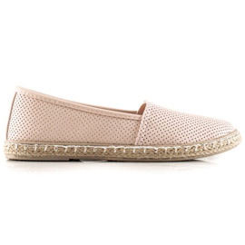 TRENDI Bekväma Eco-Leather Espadrilles rosa