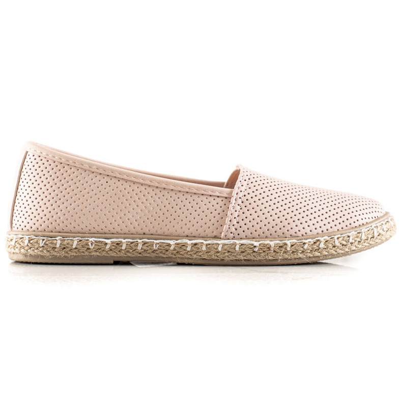 TRENDI Bekväma Eco-Leather Espadrilles rosa