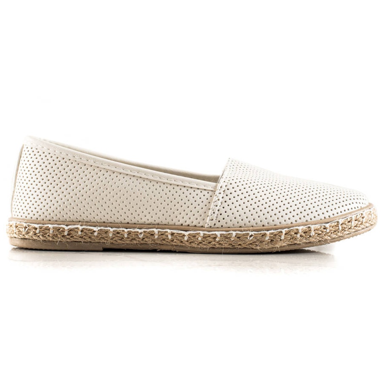 TRENDI Bekväma Openwork Espadrilles vit
