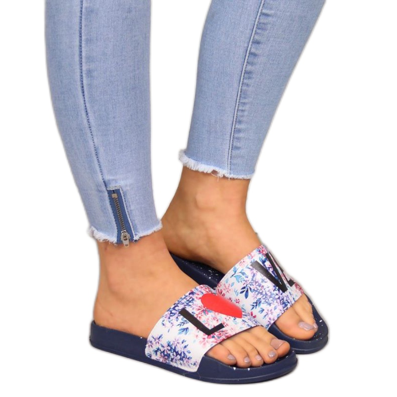 Gummitofflor Big Star W INT1148B marinblå mångfärgad