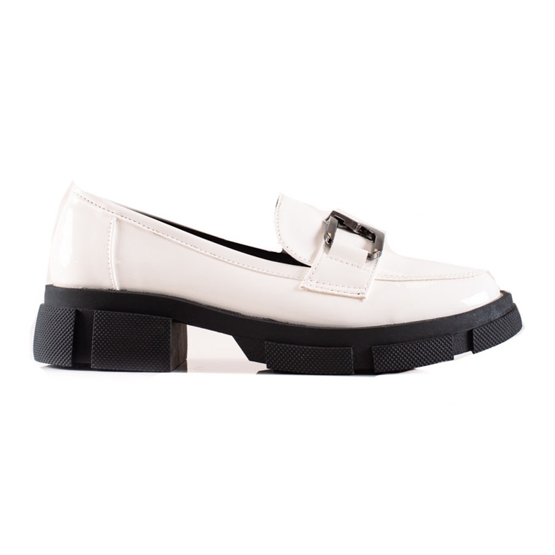 Goodin Loafers med ekologiskt läder på plattformen vit