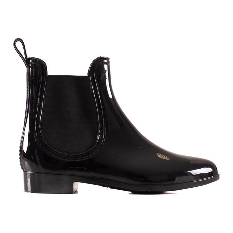 TRENDI Lackerade galoscher svart