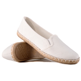 TRENDI Casual Slipony Espadrilles vit