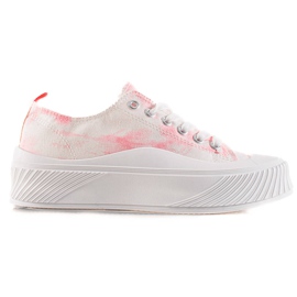 Seastar Fashionabla Sneakers På En Bred Plattform vit