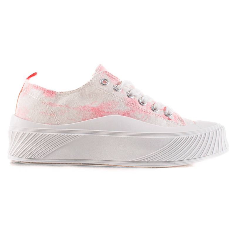 Seastar Fashionabla Sneakers På En Bred Plattform vit