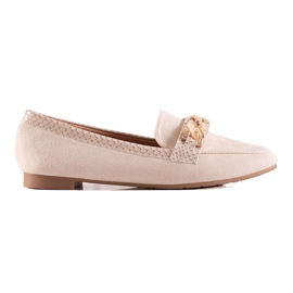 Small Swan Eleganta Cream Loafers beige