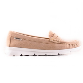 Goodin Loafers med genombrutet mönster beige