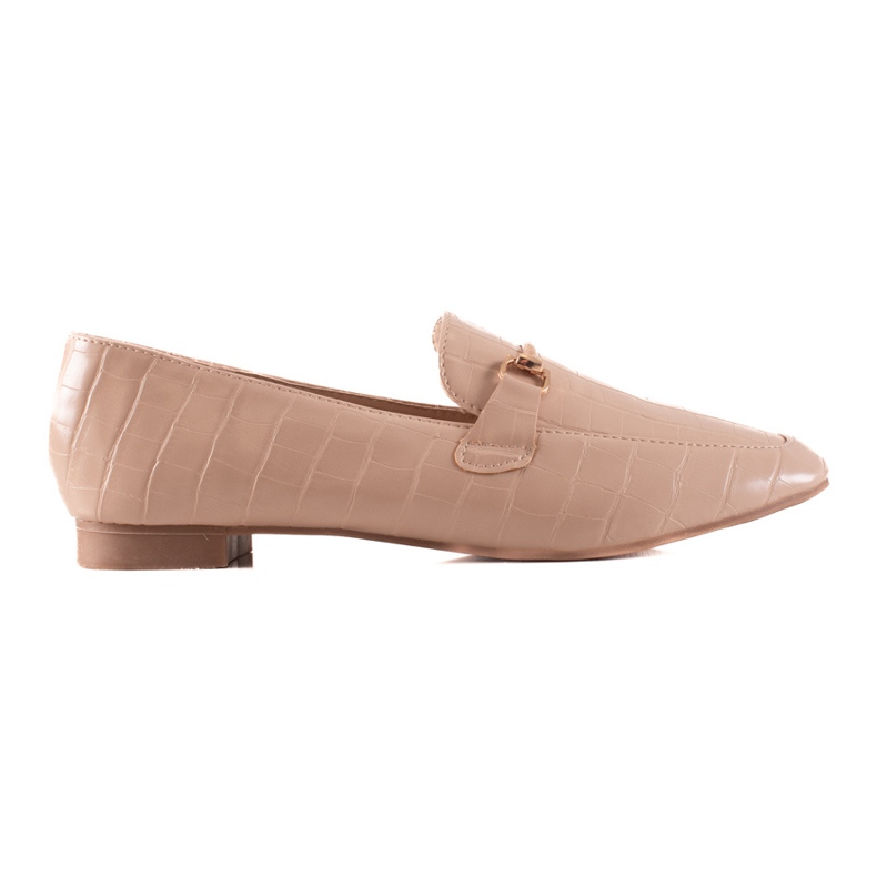 Encor Eleganta loafers med ekoläder beige