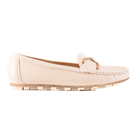 Seastar Beige loafers med ekoläder
