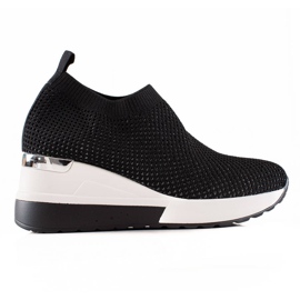 TRENDI Snygga wedge sneakers svart