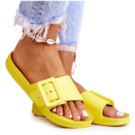 Damtofflor Big Star med spänne FF274A392 Gul