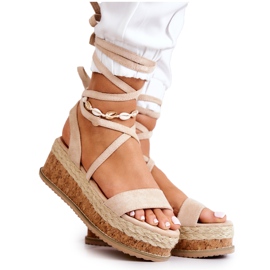 FB2 Mocka Wedge Espadrilles Sandaler Shanny Beige