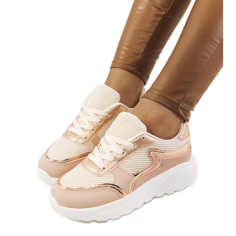 Rosa Basemat-sneakers för kvinnor beige