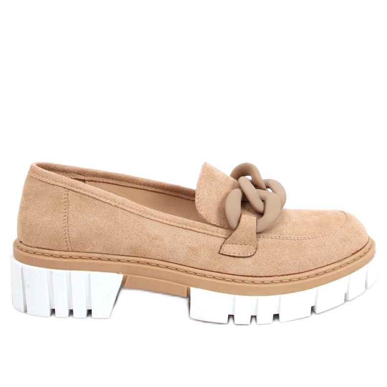 Dam loafers med Juni Khaki kedja beige