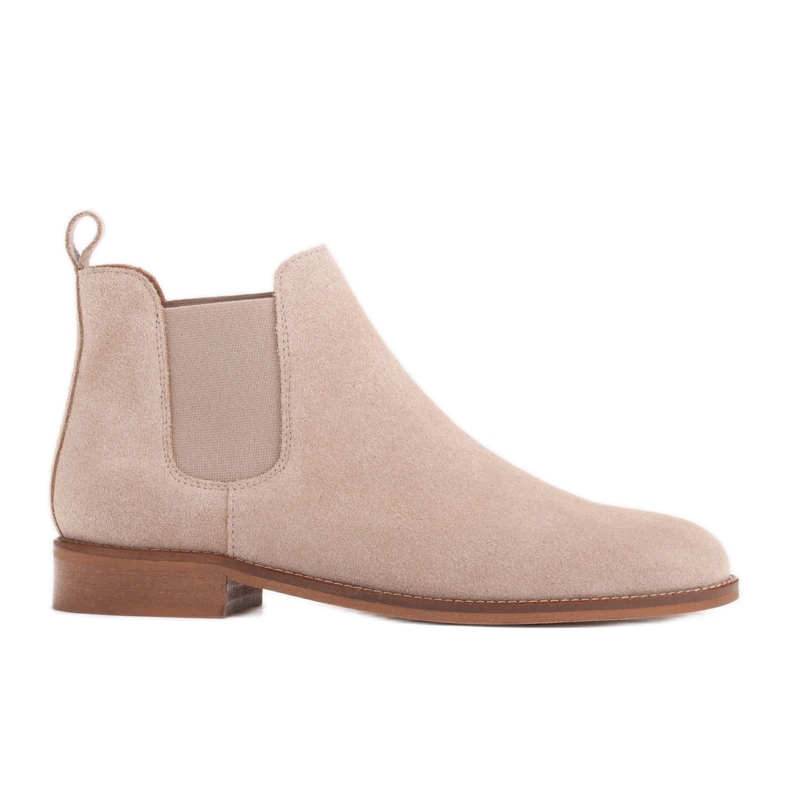 Marco Shoes Chelsea-stövlar i mocka med gummi 2210B-813-1 beige